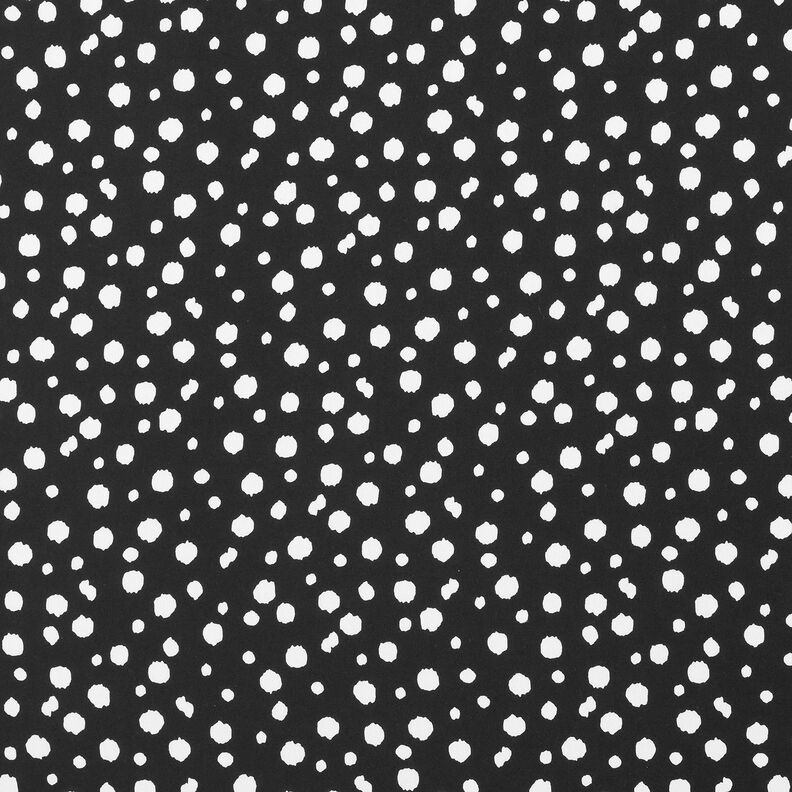 Irregular dots viscose fabric – black/white,  image number 1