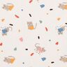 Cotton Poplin Cat Confetti – ivory/light taupe,  thumbnail number 1