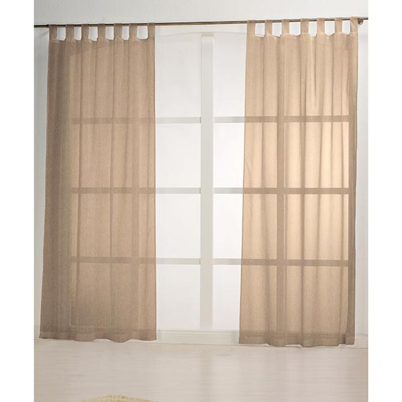 Curtain Fabric Voile Linen Look 300 cm – dune,  image number 5