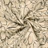 Stretch velour flower sketches – sand/black,  thumbnail number 3