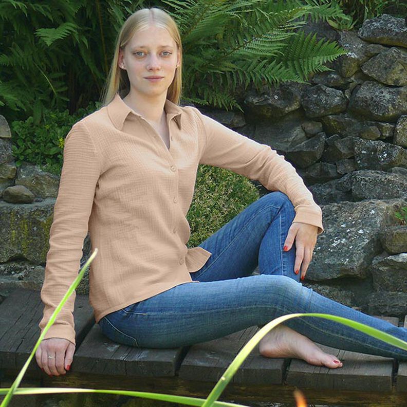 Pastel Mother of Pearl Button - light beige,  image number 5
