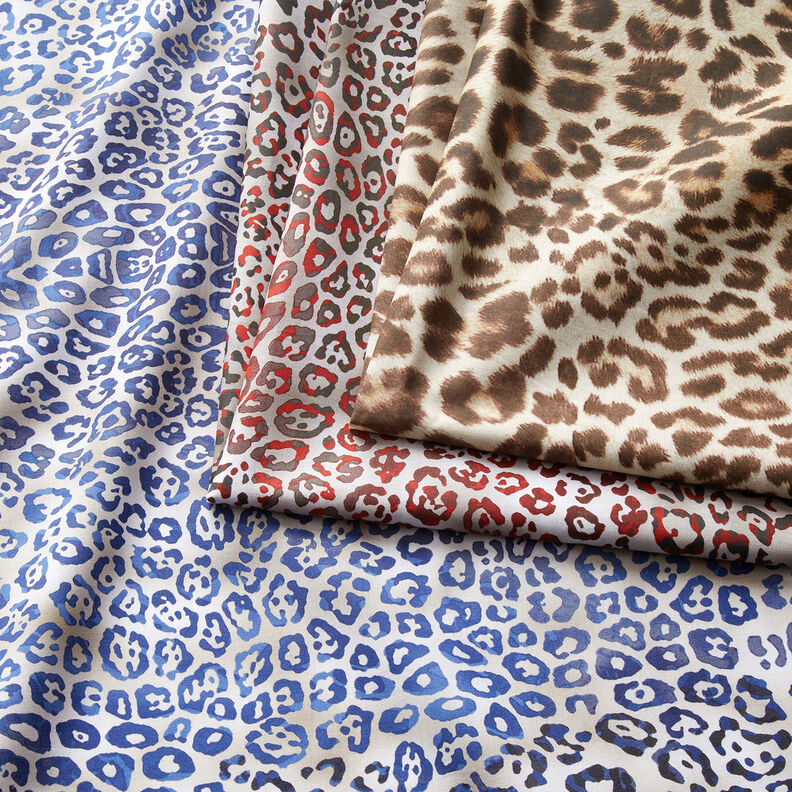 GOTS Cotton Batiste Leopard print | TCC x LOOKS by Wolfgang Joop – light beige/dark brown,  image number 6