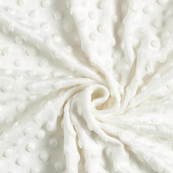 Cosy Fleece Embossed Dots – offwhite,  image number 3