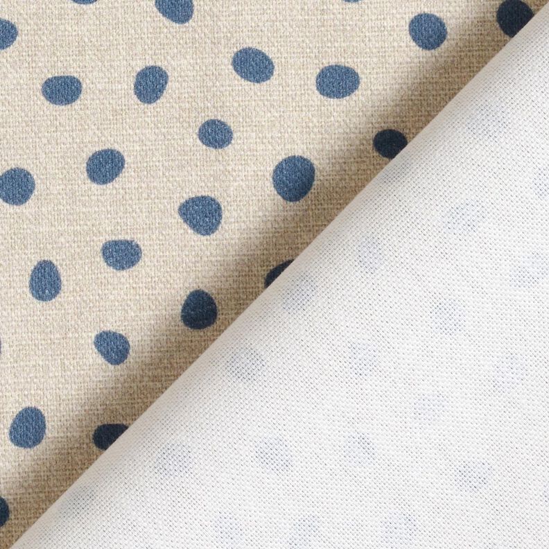 Decor Fabric Half Panama loose dots – blue/cashew, image number 4