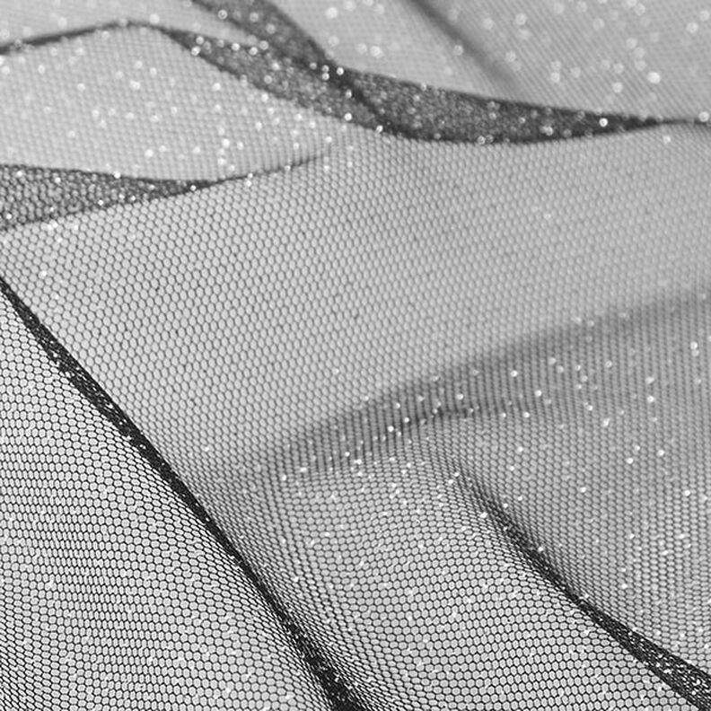 Royal Glitter Tulle – black/silver,  image number 2