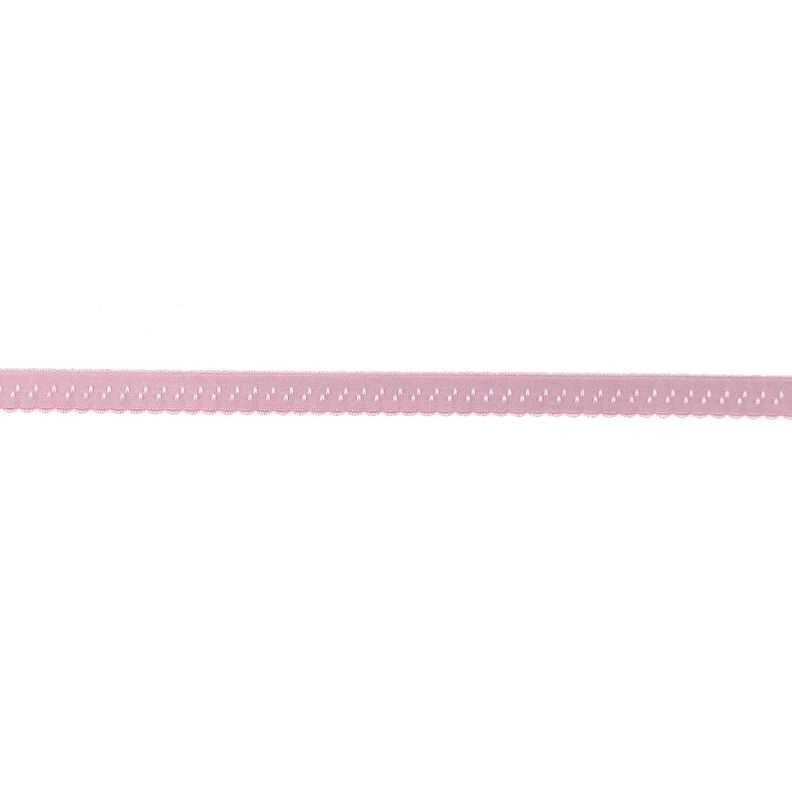 Elasticated Edging Lace [12 mm] – dusky pink,  image number 1