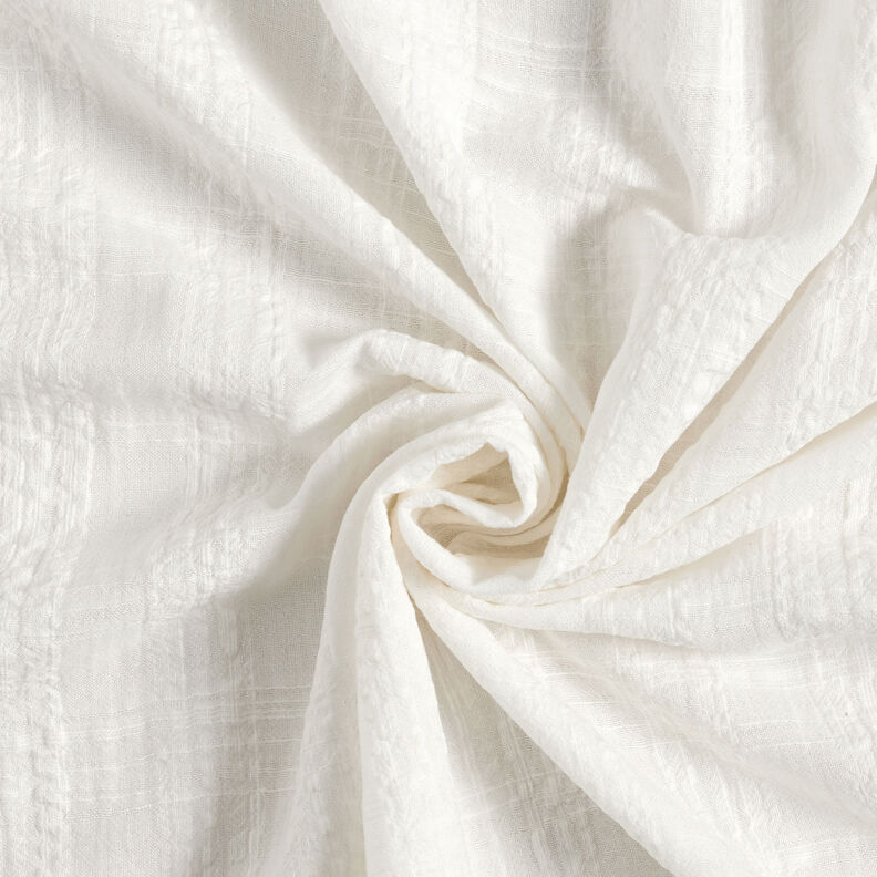 Seersucker cotton viscose blend – white,  image number 4