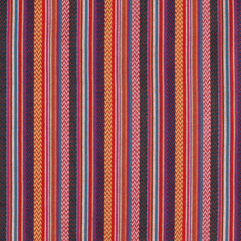 Decor Fabric Jacquard Chevron stripes – carmine/green, image number 1
