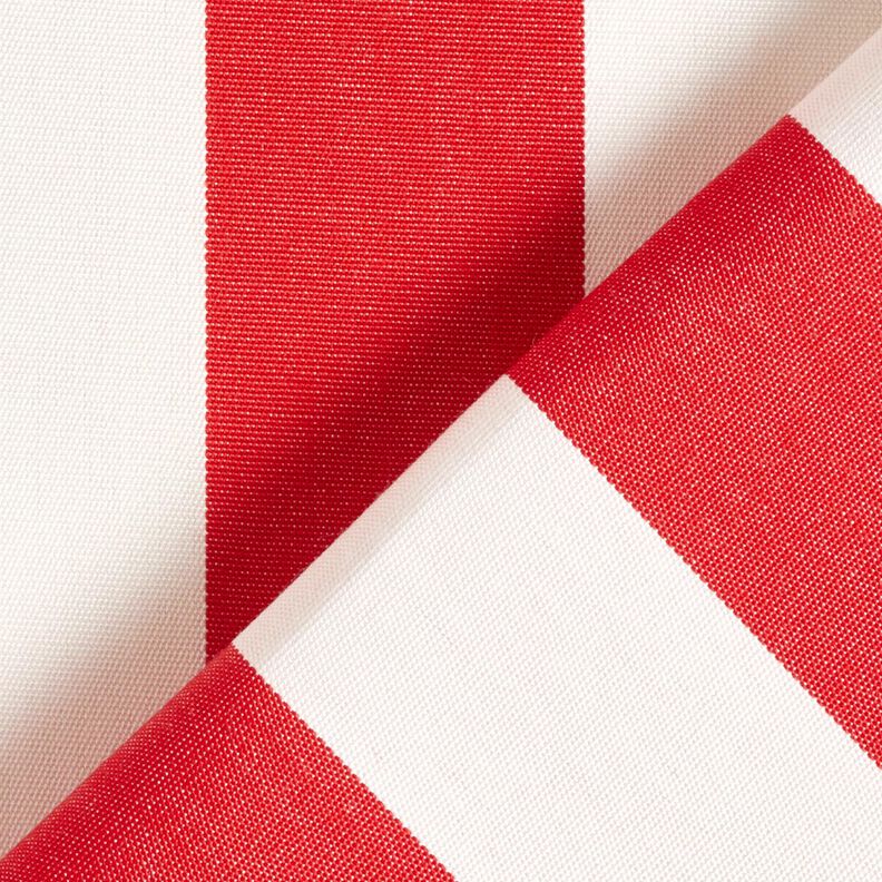 Outdoor Fabric Canvas Block Stripes – red/ivory,  image number 4