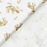 Cotton Cretonne Reindeer and stars – ivory/gold,  thumbnail number 4