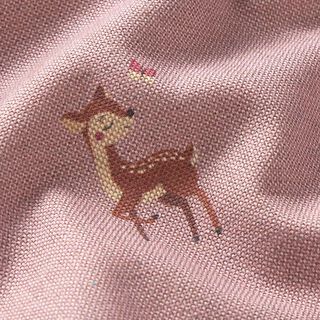 Decor Fabric Half Panama fawns – dark dusky pink, 