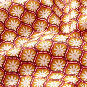 Coated Cotton Floral Boxes – mustard/white, 