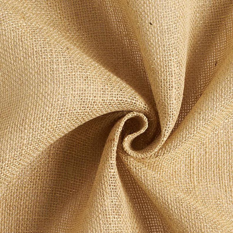 Decor Fabric Jute Lurex 150 cm – natural/gold,  image number 1