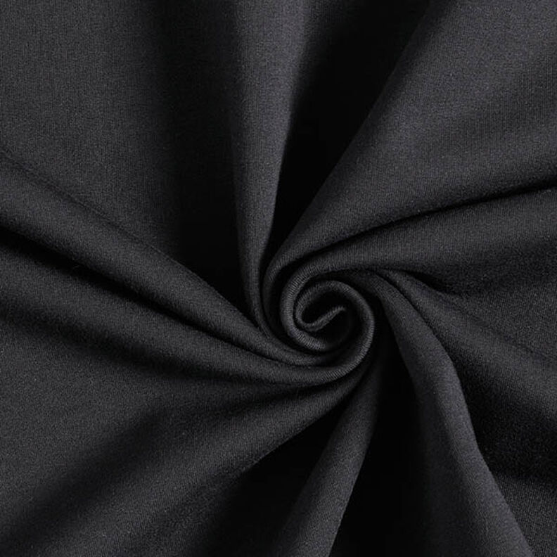 Brushed Sweatshirt Fabric Premium – black,  image number 1