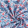 Swimsuit Fabric Flowers and palm fronds – white/indigo,  thumbnail number 3