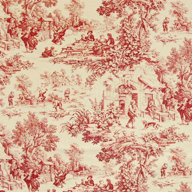 Toile de Jouy – carmine,  image number 1