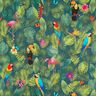 Decor Fabric Half Panama tropical birds – dark green/red,  thumbnail number 1