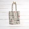 Decor Fabric Half Panama international newspaper – natural/black,  thumbnail number 7