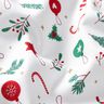 Cotton Cretonne Christmas Decorations – white/green,  thumbnail number 2