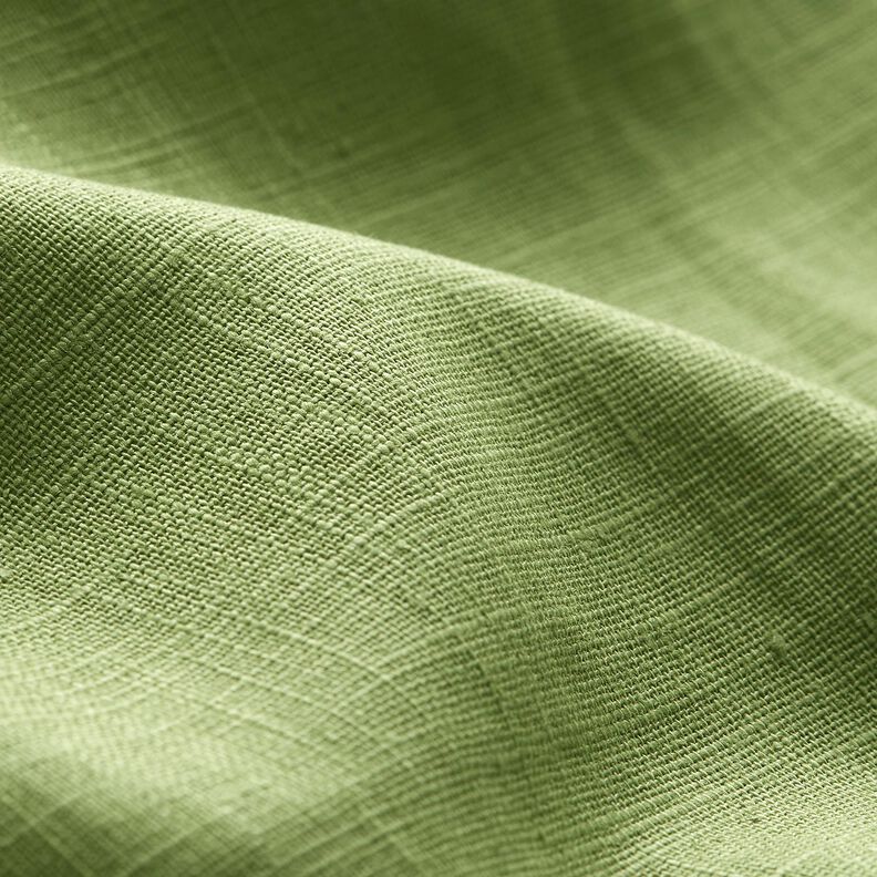 Linen fabric Ramie mix medium – light olive, image number 2