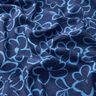 Viscose crepe abstract flowers – navy blue/royal blue,  thumbnail number 2