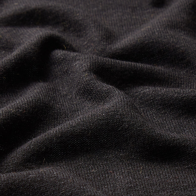 Viscose linen blend fine knit – black,  image number 2