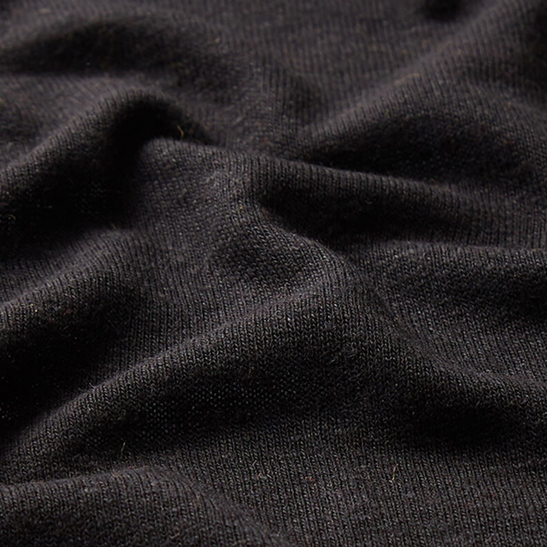 Viscose linen blend fine knit – black, image number 2