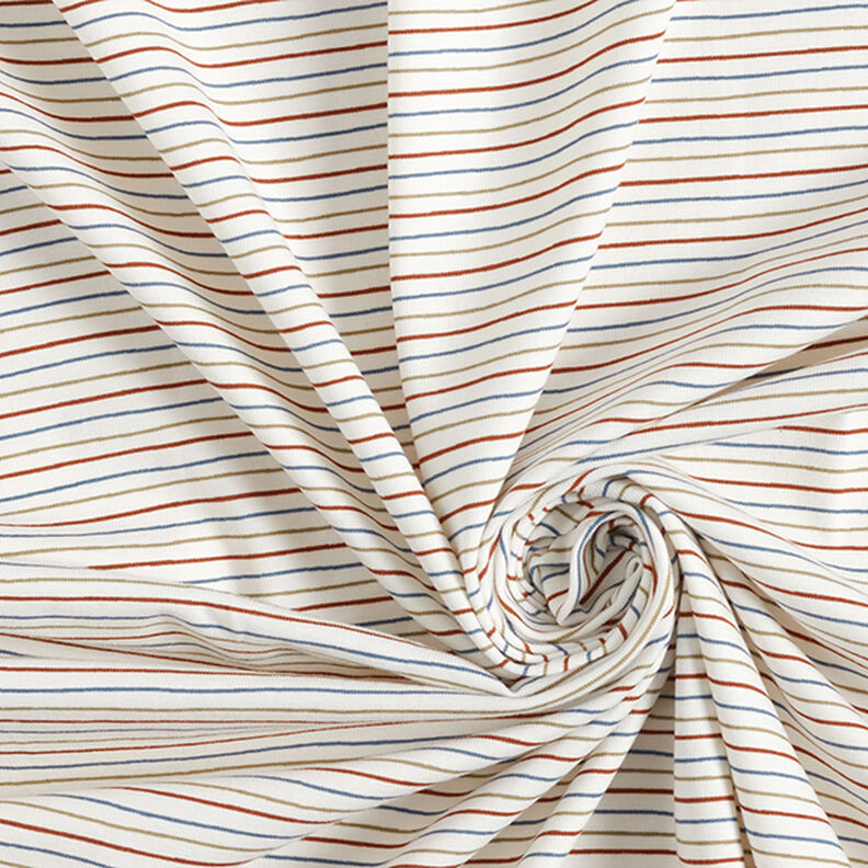 Cotton Jersey drawn lines – offwhite,  image number 3