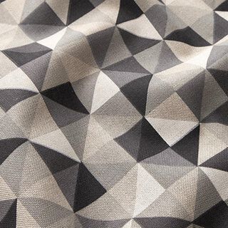 Decor Fabric Half Panama retro diamond pattern – grey/black, 