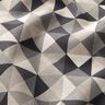 Decor Fabric Half Panama retro diamond pattern – grey/black,  thumbnail number 2