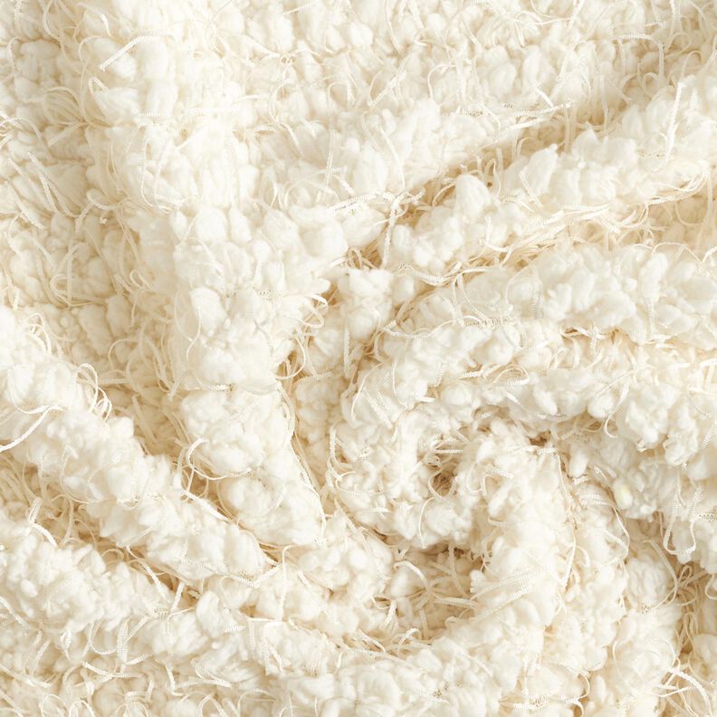 Faux fur effect threads – white,  image number 3