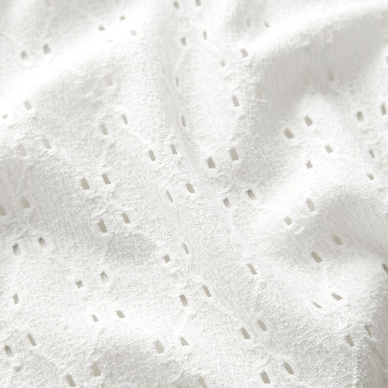 Crinkle jersey broderie anglaise – white,  image number 2