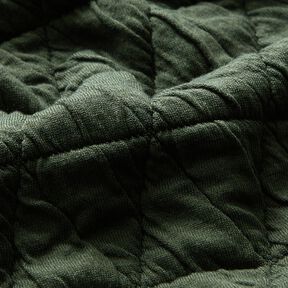Quilted jersey diamonds – dark green, 