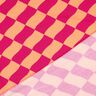 Softsweat wavy check| Poppy Fabrics – intense pink/peach orange,  thumbnail number 4