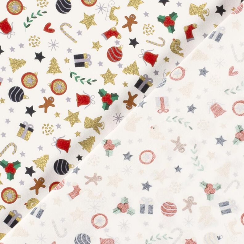 Cotton Poplin small Christmas motifs – light beige/gold, image number 4