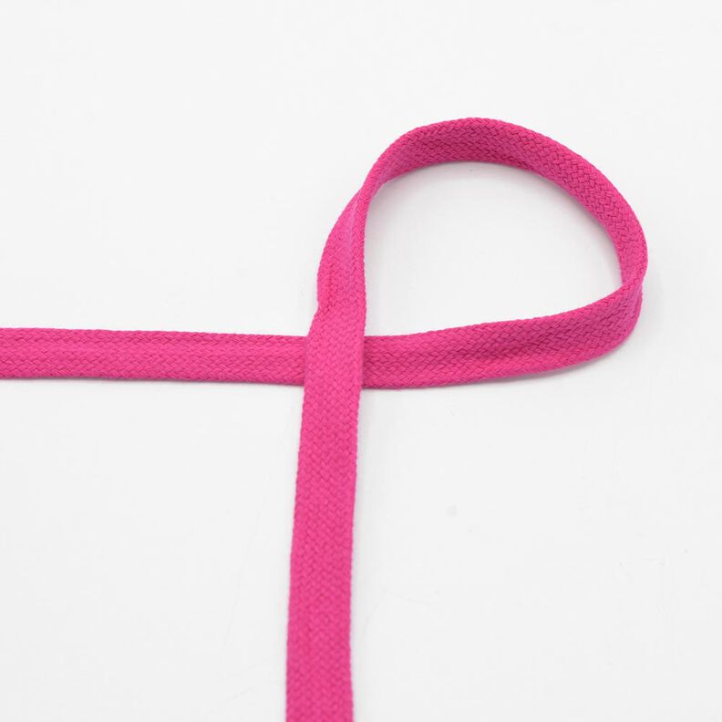 Flat cord Hoodie Cotton [15 mm] – intense pink,  image number 1
