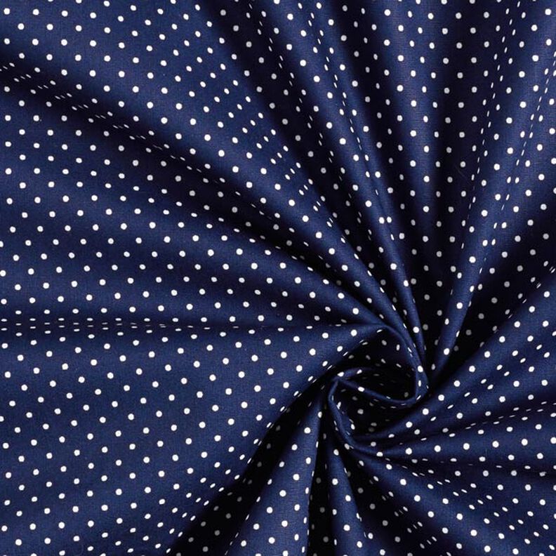 Cotton Poplin Little Dots – navy blue/white,  image number 5