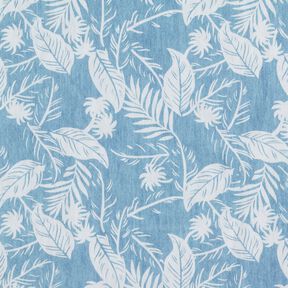 cotton chambray palms – light blue/ivory, 