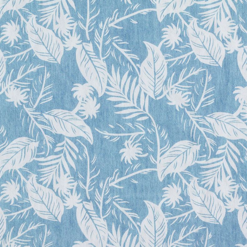 cotton chambray palms – light blue/ivory,  image number 1