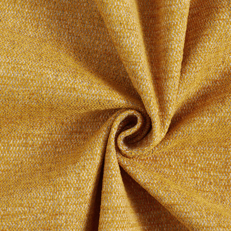 Upholstery Fabric Chenille Mottled – curry yellow/silver grey, image number 1