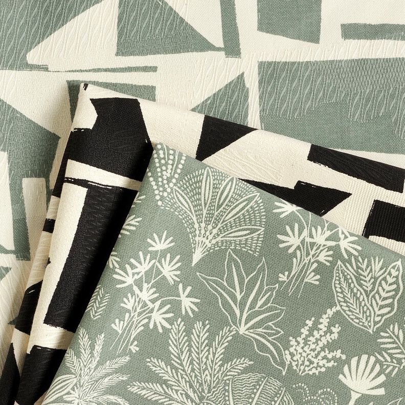 Decor Fabric Half Panama abstract palm trees – reed/nature – reed/natural,  image number 5