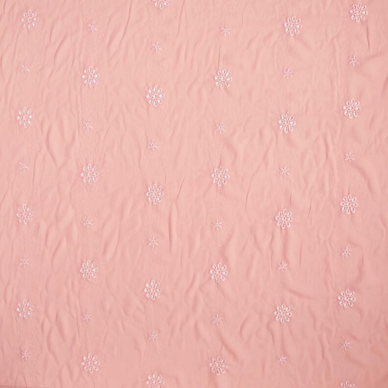 Broderie anglaise flowers chiffon – light dusky pink,  image number 1