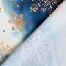 French Terry Snowflakes Milky Way | Glitzerpüppi – indigo/antique gold,  thumbnail number 4