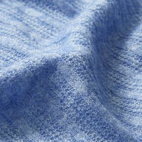 melange cable pattern knitted fabric – light wash denim blue, 