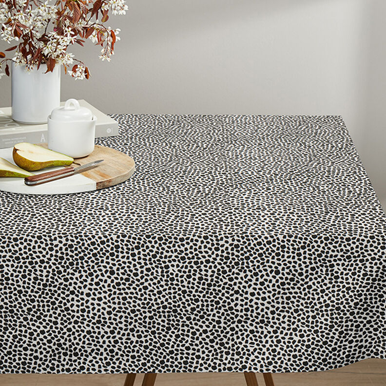 Decor Fabric Half Panama Leopard Print – black/natural,  image number 5