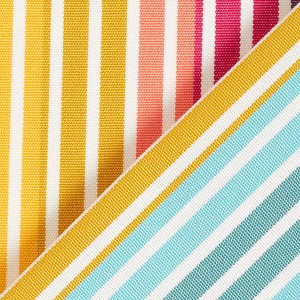 Outdoor Fabric Canvas Retro Stripes – yellow/turquoise,  image number 5