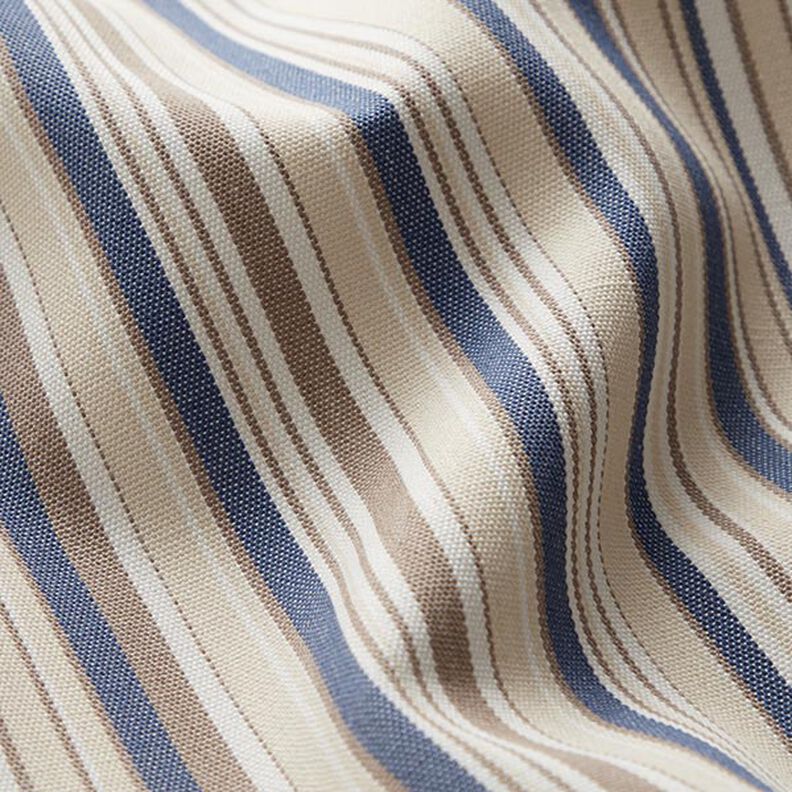 Awning Fabric Fine Stripes – beige/denim blue,  image number 2