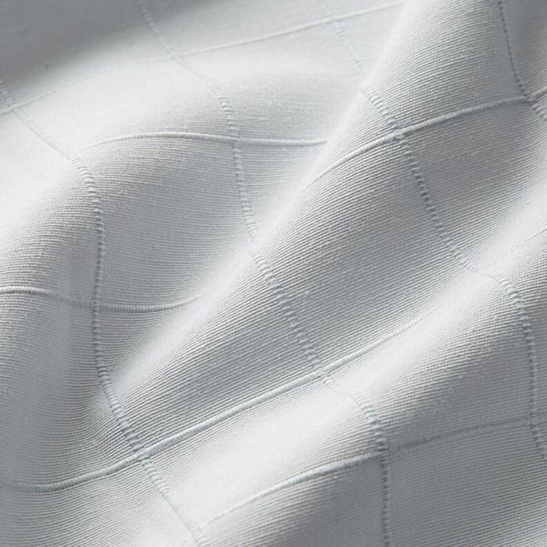 Decorative fabric, chequered grid, recycled – silver grey,  image number 2