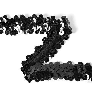 Stretch Sequin Trim 20mm) 12 – black, 