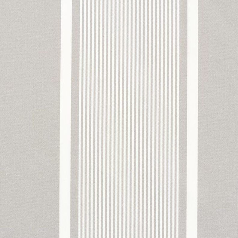 Outdoor Fabric Canvas stripe mix – light grey/white,  image number 1